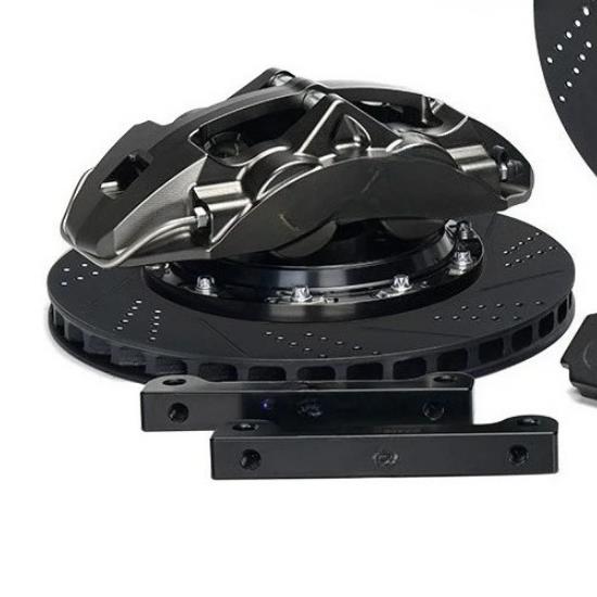 TEI Big Brake Kit P42-Super 4 Pot Split Caliper With 286/296 High Carbon Iron Disc Auto Brake System for 15/16 Inch Car Rim